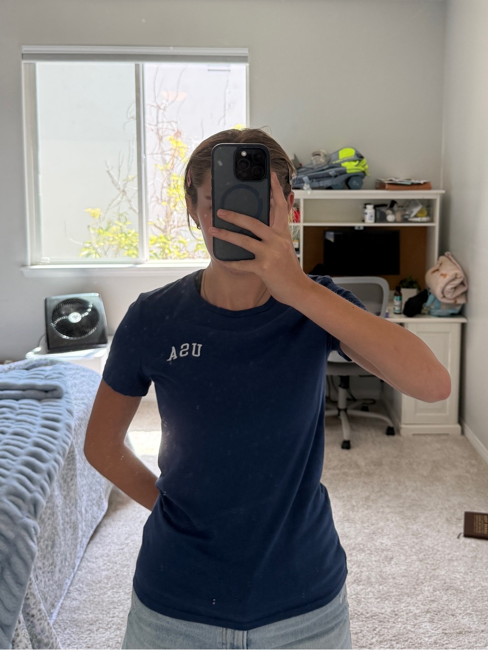 Universal Thread Navy USA Short Sleeve Tee